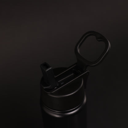 Versai Black Stainless Steel Straw Water Bottle (500ml / 650ml / 1L)