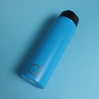 Versai Blue Stainless Steel Straw Water Bottle (500ml / 650ml / 1L)