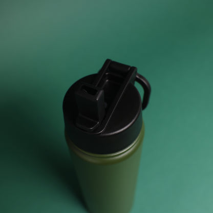 Versai Green Stainless Steel Straw Water Bottle (500ml / 650ml / 1L)