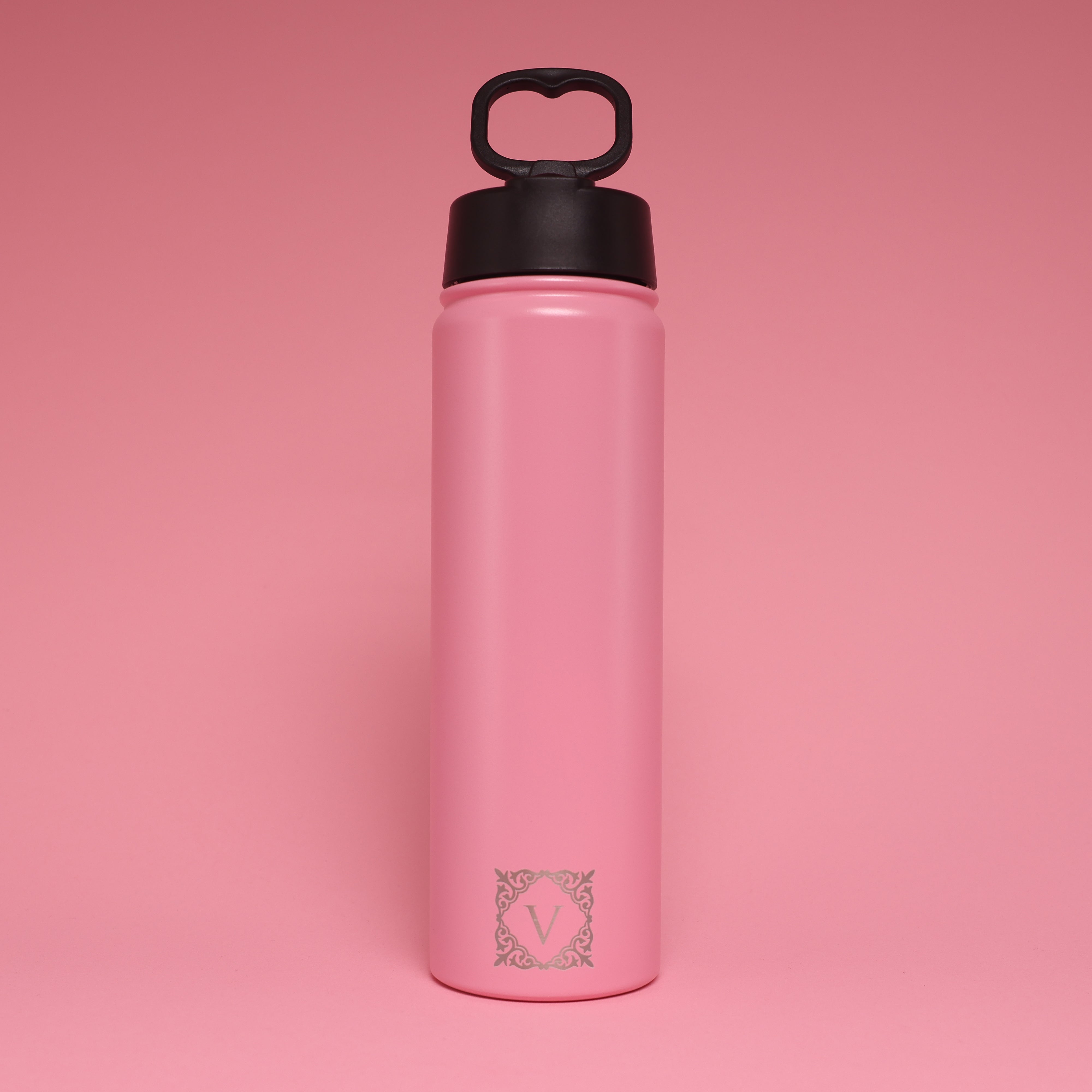 Versai Pink Stainless Steel Straw Water Bottle (500ml / 650ml / 1L)